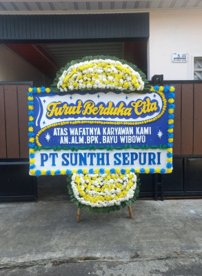 Papan Bunga Duka di Bergas